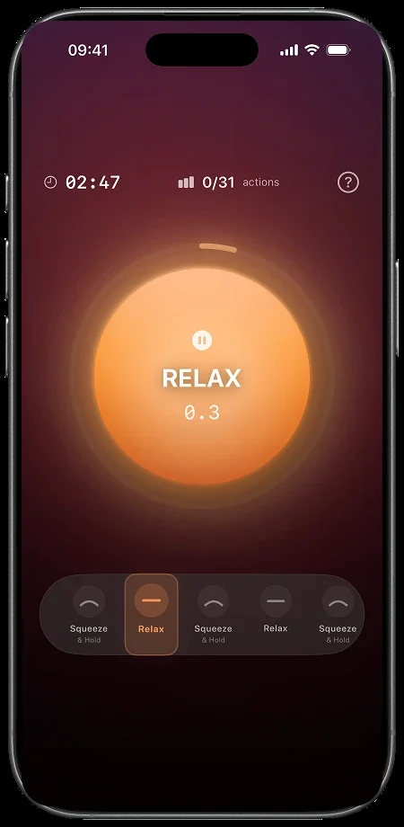 Voice and haptic guidance — train hands-free with audio and vibration cues