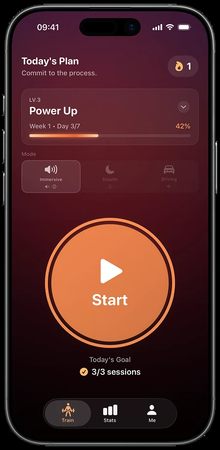 KegelLab app main screen